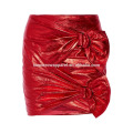 New Fashion Red Metallic Leather Mini Summer Mini Daily Skirt DEM/DOM Manufacture Wholesale Fashion Women Apparel (TA5008S)